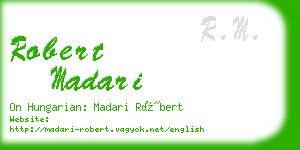 robert madari business card